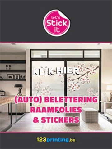 Catalogus stick it belettering autobelettering raamfolies stickers